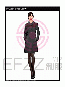 女職業(yè)裝OL大衣設(shè)計圖123