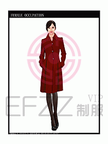 女職業(yè)裝OL大衣設(shè)計(jì)圖133