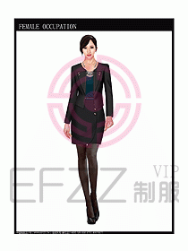 時尚職業(yè)女西服設(shè)計圖754
