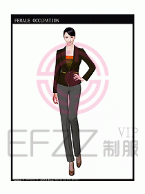 時尚職業(yè)女西服設(shè)計圖777