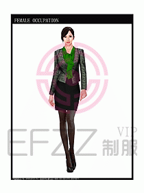 時尚職業(yè)女西服設(shè)計圖806