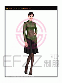 酒店中餐服務(wù)員制服設(shè)計(jì)圖1260