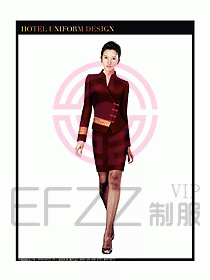 酒店中餐服務(wù)員制服設(shè)計(jì)圖1264