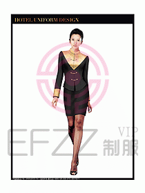 酒店中餐服務(wù)員制服設(shè)計圖1266