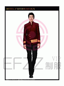 酒店中餐服務(wù)員制服設(shè)計(jì)圖1265