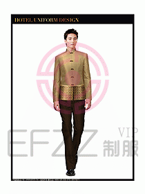 酒店中餐服務(wù)員制服設(shè)計(jì)圖1285