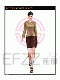 酒店中餐服務員制服設計圖1283