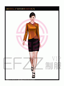 酒店中餐服務(wù)員制服設(shè)計(jì)圖1282