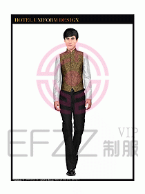 酒店中餐服務員制服設計圖1287