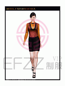 酒店西餐服務(wù)生制服設(shè)計(jì)圖803