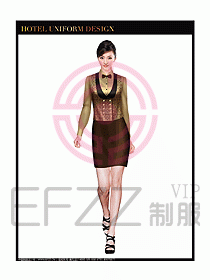 酒店西餐服務(wù)生制服設(shè)計(jì)圖804