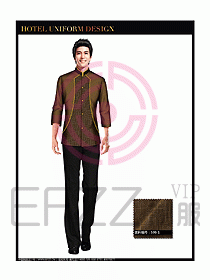 中餐服務(wù)員酒店制服設(shè)計圖1298