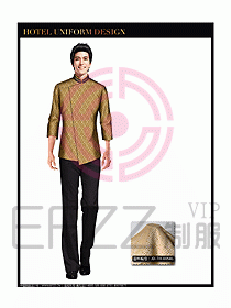 中餐服務(wù)員酒店制服設(shè)計(jì)圖1299