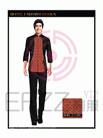 中餐服務(wù)員酒店制服設(shè)計(jì)圖1300