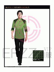 中餐服務(wù)員酒店制服設(shè)計圖1307