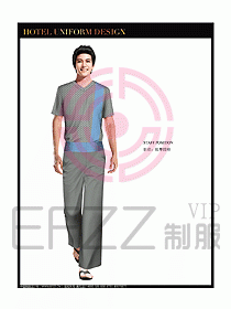 桑拿spa按摩技師制服設(shè)計(jì)圖785