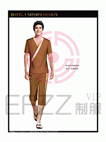 桑拿spa按摩技師制服設(shè)計(jì)圖783