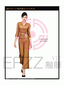 桑拿spa按摩技師制服設(shè)計(jì)圖786