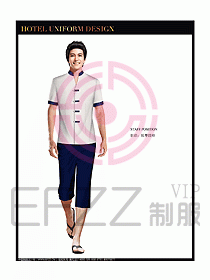 桑拿spa按摩技師制服設(shè)計(jì)圖791