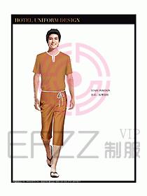 桑拿spa按摩技師制服設(shè)計(jì)圖787