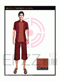 桑拿spa按摩技師制服設(shè)計(jì)圖792