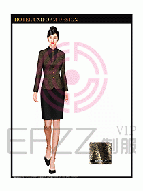 酒店前臺(tái)服務(wù)員制服設(shè)計(jì)圖613