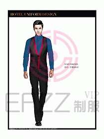 酒店西餐服務(wù)員制服設(shè)計圖822